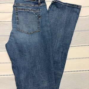 Buckle Straight Leg Denim Jeans